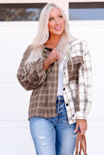 Load image into Gallery viewer, Plaid Contrast Button Up Shirt Jacket
