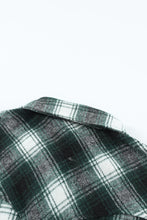 Load image into Gallery viewer, Green Buttons Pocketed Plaid Shacket
