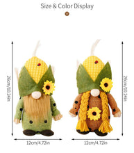 Load image into Gallery viewer, Thanksgiving Harvest Corn Hat Floral Gnome Ornaments
