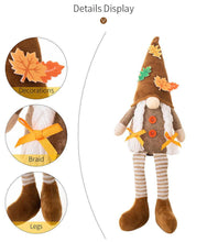 Load image into Gallery viewer, Striped Knit Floral Thanksgiving Harvest Gnome Ornaments
