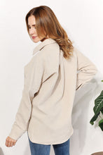 Load image into Gallery viewer, HEYSON Full Size Oversized Corduroy  Button-Down Tunic Shirt with Bust Pocket
