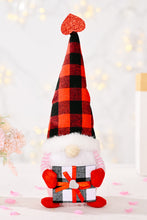 Load image into Gallery viewer, Valentine's Day Plaid Pointed Hat Gnome
