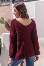 Load image into Gallery viewer, V-Neck Ribbed Knit Sweater
