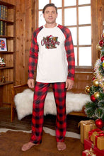 Load image into Gallery viewer, MERRY CHRISTMAS Y'ALL Graphic Top and Plaid Pants Set
