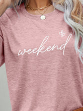 Load image into Gallery viewer, WEEKEND Flower Graphic Short Sleeve Tee
