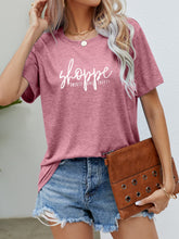 Load image into Gallery viewer, Slogan Graphic Round Neck Short Sleeve Tee
