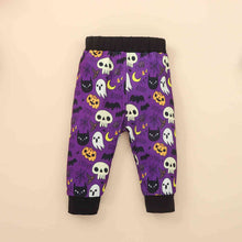 Load image into Gallery viewer, MY FIRST HALLOWEEN Graphic Round Neck Bodysuit and Printed Long Pants Set
