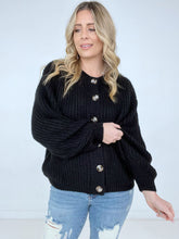 Load image into Gallery viewer, Zenana "Perfectly Poised" Solid Balloon Sleeve Button Front Cardigan
