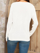 Load image into Gallery viewer, V-Neck Long Sleeve Knit Top with Pocket
