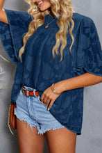 Load image into Gallery viewer, Floral Textured Ruffled Half Sleeve Babydoll Top
