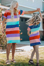 Load image into Gallery viewer, Girls Color Block Side Slit Mini Dress
