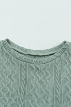 Load image into Gallery viewer, Solid Color Puffy Sleeve Textured Knit Top
