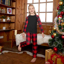Load image into Gallery viewer, Raglan Sleeve Top and Plaid Pants Set
