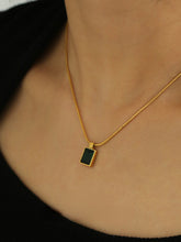 Load image into Gallery viewer, Women Green Glass Pendant Necklace
