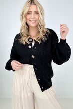 Load image into Gallery viewer, Zenana "Perfectly Poised" Solid Balloon Sleeve Button Front Cardigan
