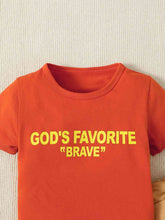 Load image into Gallery viewer, GOD'S FAVORITE BRAVE Graphic Top and Shorts Set
