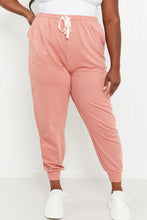 Load image into Gallery viewer, Zenana Full Size Drawstring Waist Joggers in Ash Rose
