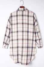 Load image into Gallery viewer, Plaid High-Low Shacket with Slit
