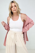 Load image into Gallery viewer, Easel "Twisted Tunic" Solid Button Down Tunic Shirt
