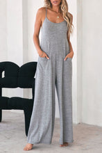 Load image into Gallery viewer, Loose Fit Side Pockets Spaghetti Strap Wide Leg Jumpsuit
