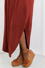 Load image into Gallery viewer, Zenana It's My Time Full Size Side Scoop Scrunch Skirt in Dark Rust
