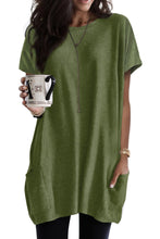 Load image into Gallery viewer, Side Pockets Short Sleeve Tunic Top

