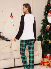 Load image into Gallery viewer, Full Size Graphic Top and Plaid Pants Set
