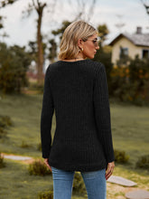 Load image into Gallery viewer, Ribbed V-Neck Long Sleeve Tee
