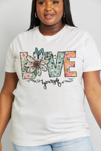 Load image into Gallery viewer, Simply Love Full Size LOVE YOURSELF Graphic Cotton Tee
