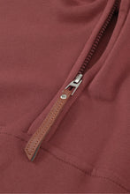 Load image into Gallery viewer, Half Zip Colorblock Pocket Patchwork Long Sleeve Hoodie
