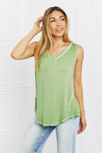 Load image into Gallery viewer, Zenana Comfy Vibes Washed Sleeveless Top in Ash Olive
