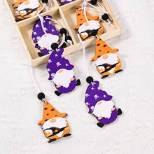 Load image into Gallery viewer, Halloween Decoration Wooden Hanging Gnome (4pcs/set)
