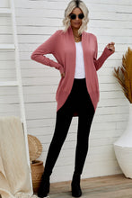 Load image into Gallery viewer, Double Take Long Sleeve Ribbed Hem Open Front Longline Cardigan
