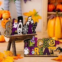Load image into Gallery viewer, Halloween Wooden Letter Decoration Ornament
