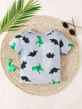 Load image into Gallery viewer, Dinosaur Print Round Neck Tee
