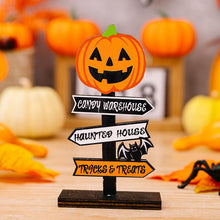 Load image into Gallery viewer, Halloween Decoration Pumpkin Letters Wooden Ornament
