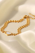 Load image into Gallery viewer, Leaf Chain Heart Bracelet
