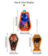 Load image into Gallery viewer, Halloween Decoration Wooden Hanging Ornaments with Light
