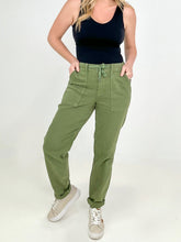 Load image into Gallery viewer, Judy Blue "Jessie" High Waist Olive Green Denim Jogger
