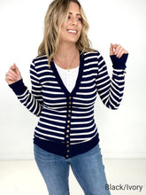Load image into Gallery viewer, Zenana Striped Snap Button Cardigan
