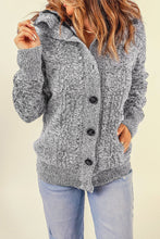 Load image into Gallery viewer, Long Sleeve Button-Up Hooded Cardigans
