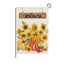 Load image into Gallery viewer, Fall Harvest Theme Printed Garden Flag
