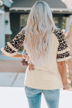 Load image into Gallery viewer, HAPPY EASTER Leopard Graphic Layered Sleeve T-Shirt
