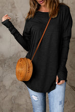 Load image into Gallery viewer, Thumbhole Long Sleeve Round Neck Top
