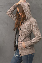 Load image into Gallery viewer, Long Sleeve Button-Up Hooded Cardigans
