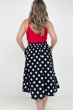 Load image into Gallery viewer, Jade By Jane Polka Dot Pleated Midi Skirt
