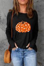 Load image into Gallery viewer, Halloween Pumpkin Graphic Thumbhole Sleeve Top
