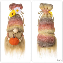 Load image into Gallery viewer, Thanksgiving Harvest Gnome Ornaments Holding A Pumpkin
