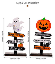 Load image into Gallery viewer, Halloween Decoration Pumpkin Letters Wooden Ornament
