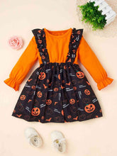 Load image into Gallery viewer, Printed Round Neck Flounce Sleeve Dress
